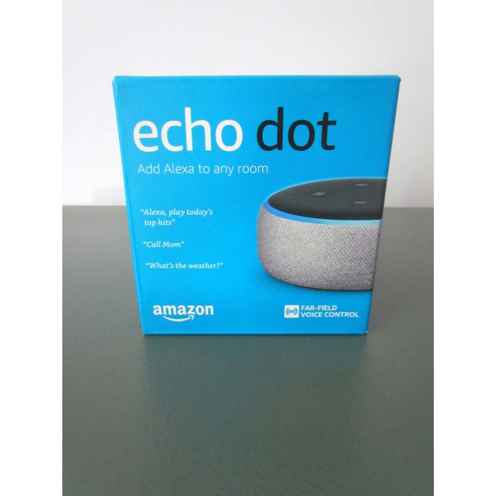 Amazon Echo Dot Smart Speaker w Alexa 3rd Gen Heather Gray NEW SEALED